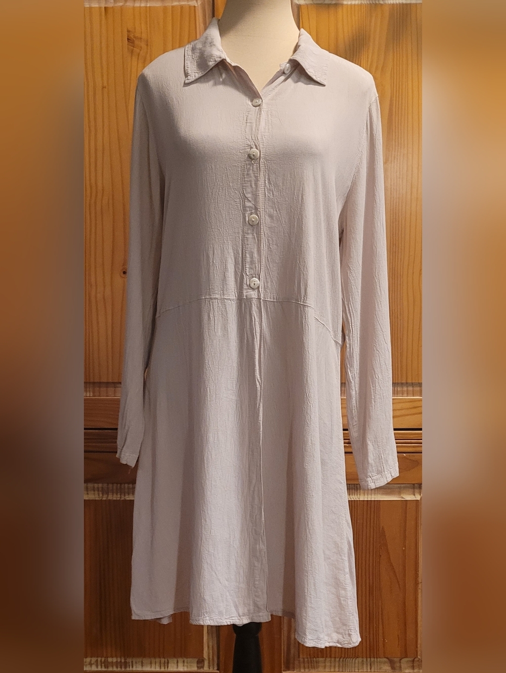 Ghost London x RTW Charleston Vintage 90s Pastel Pink Crepe Tunic Top M